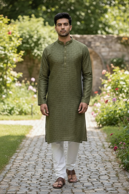 Silk kurta set by Kurti Connection USA