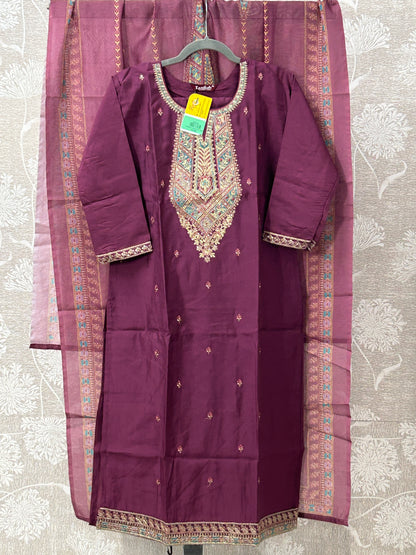 Modal silk Kurti set - Kurti Connection USA