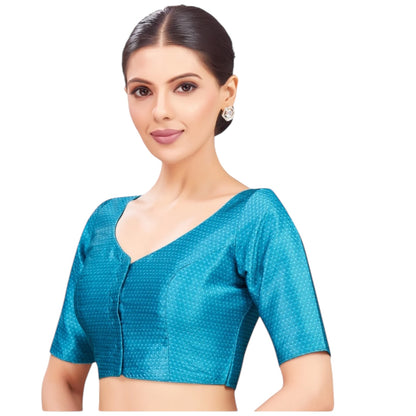 Teal blue blouse by Kurti Connection USA