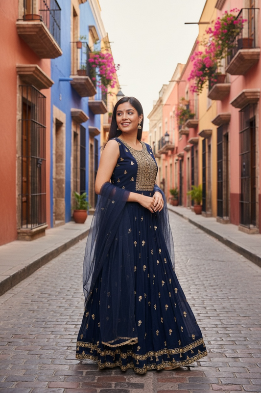 Party wear long kurti by Kurti Connection USA