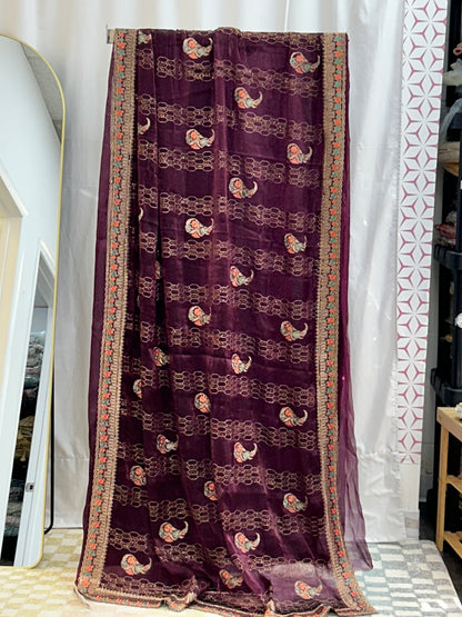 Chiffon silk saree : cocktail saree - Kurti Connection USA