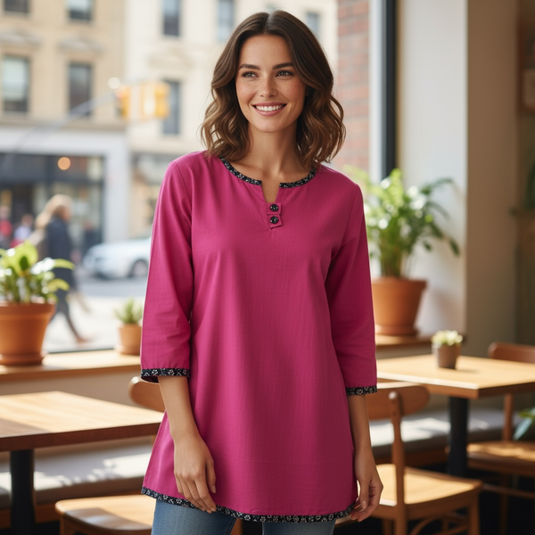 Pure Cotton short Kurti - Kurti Connection USA