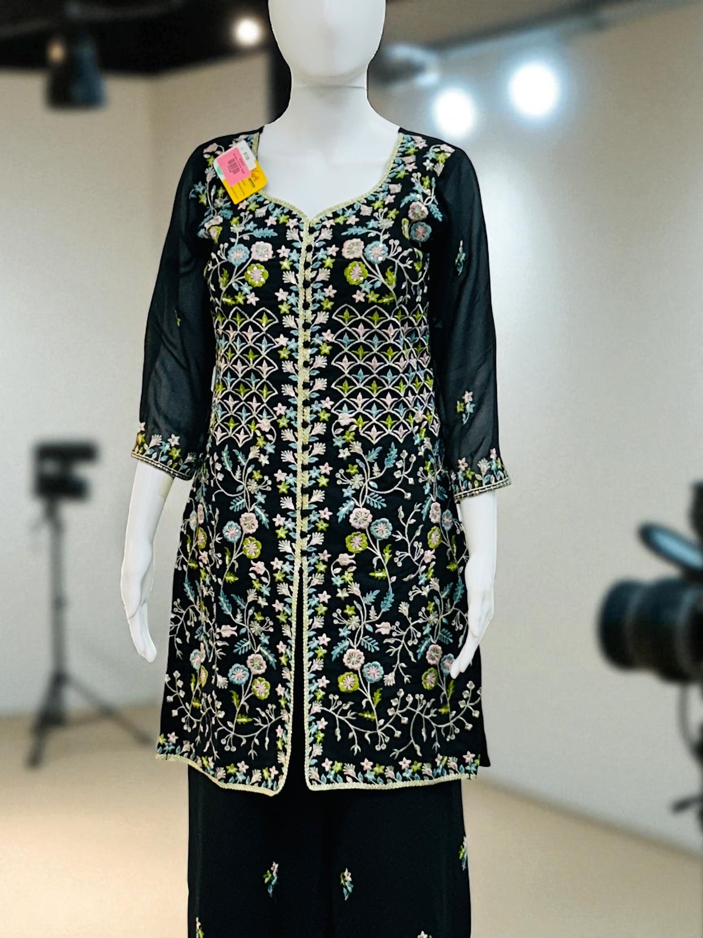 Short kurti with Plazzo set - Kurti Connection USA
