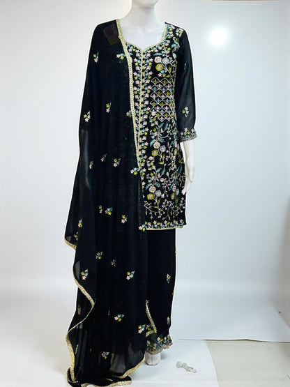 Short kurti with Plazzo set - Kurti Connection USA