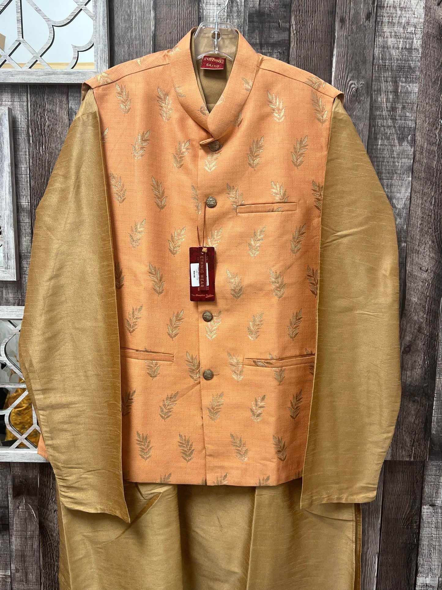 Kurta pajaama set with jacket - Kurti Connection USA