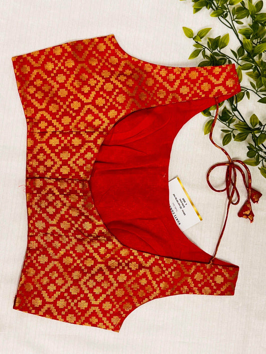 red blouse - Kurti Connection USA