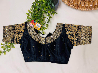Silk blouse : front hooks | colors available - Kurti Connection USA