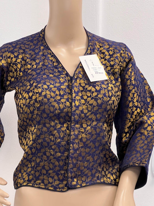 Navy blue long blouse - Kurti Connection USA