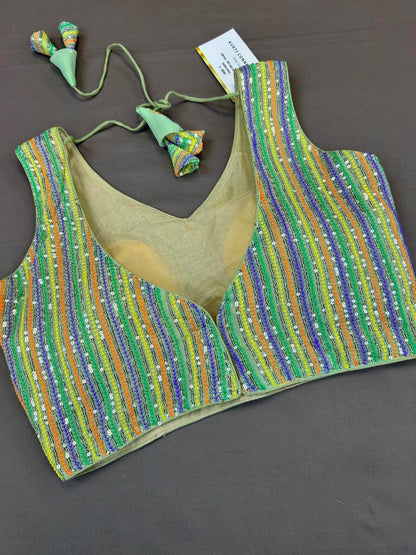 Sequin work blouse - Kurti Connection USA