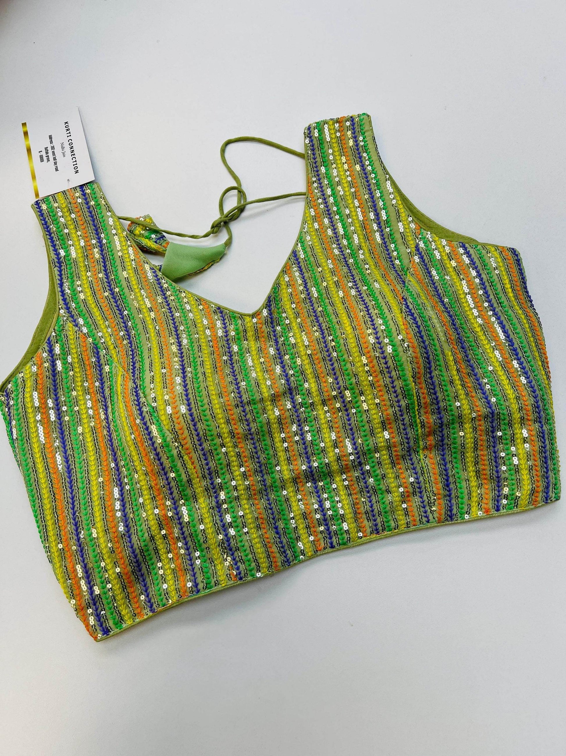 Sequin work blouse - Kurti Connection USA
