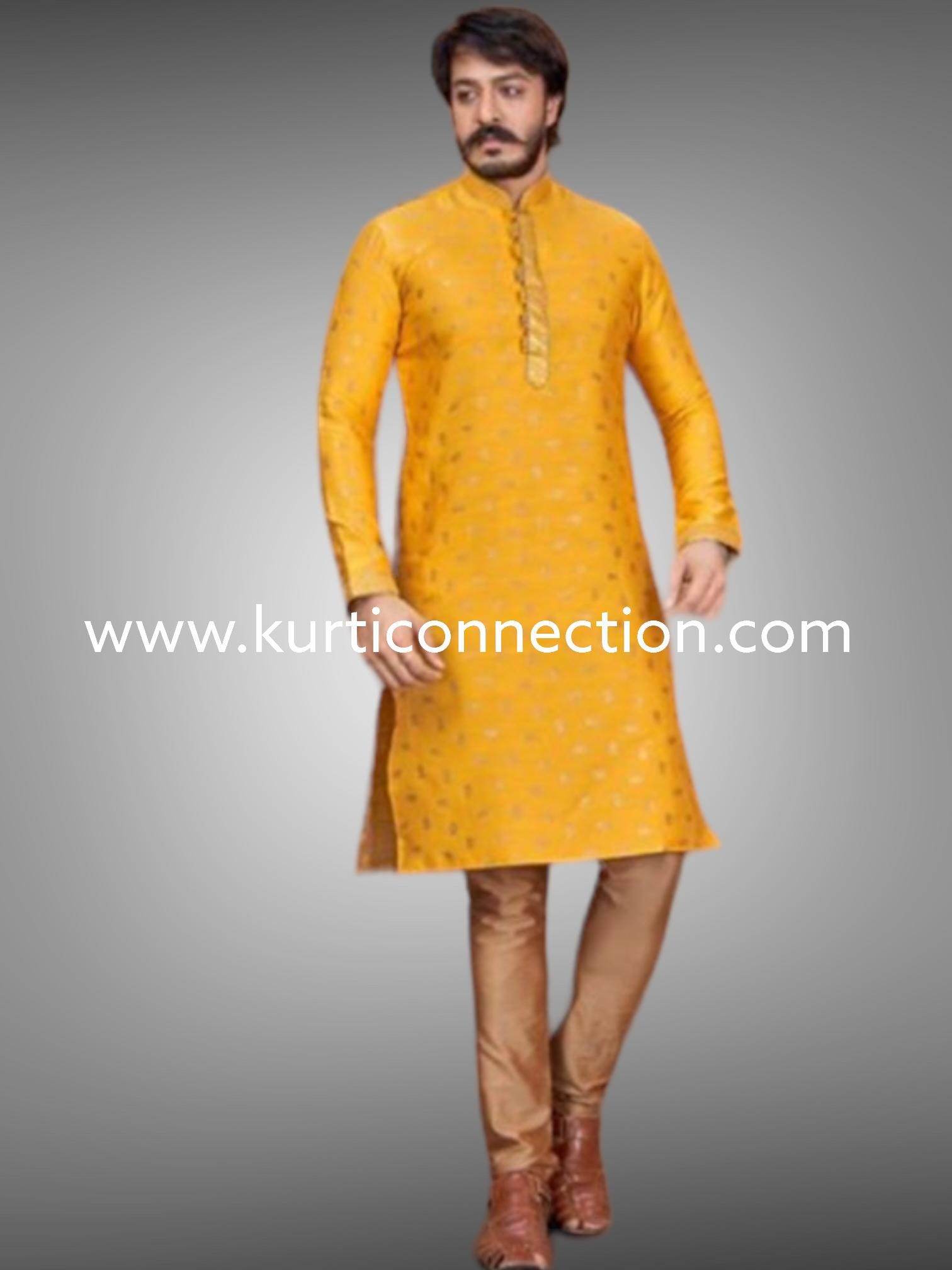 Silk kurta pajaama set - Kurti Connection USA