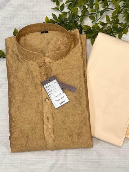 Golden kurta pajaama - Kurti Connection USA