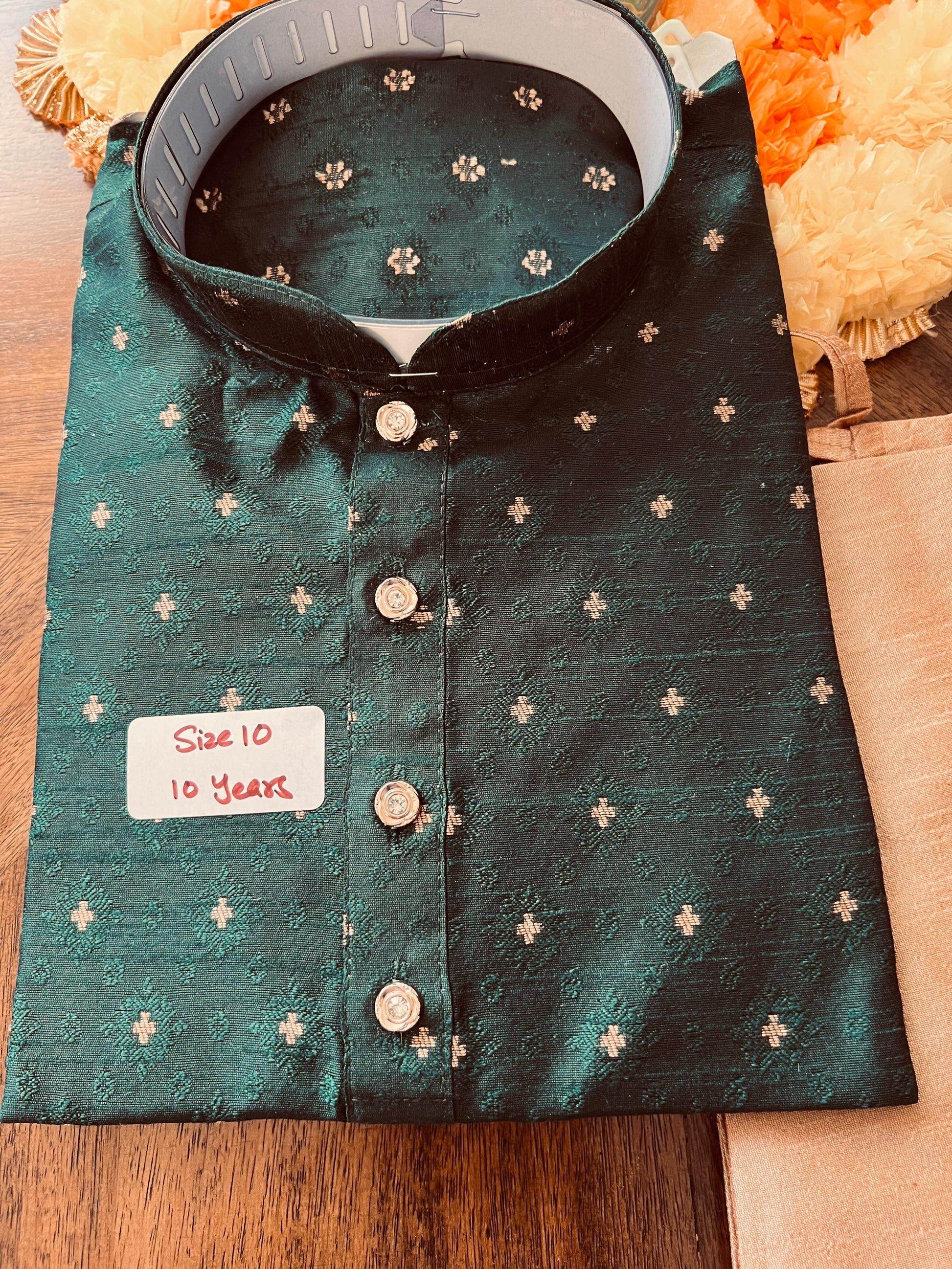 Silk kurta pajaama set for boys - Kurti Connection USA