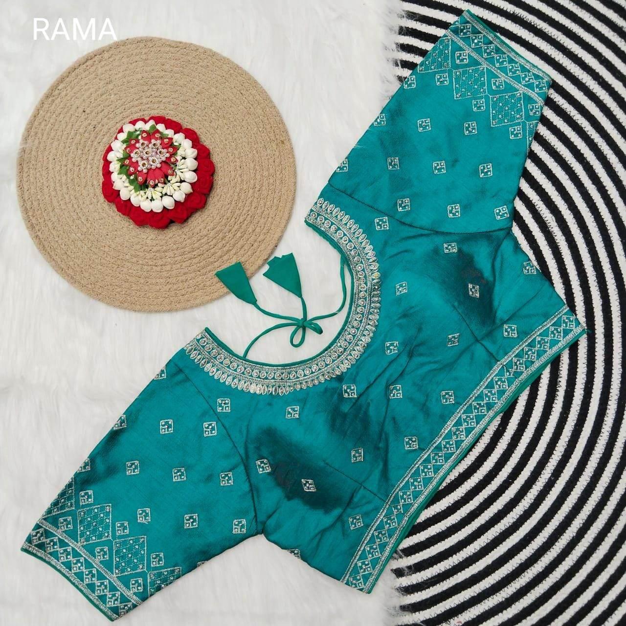 Silk blouses : Silver jari - Kurti Connection USA