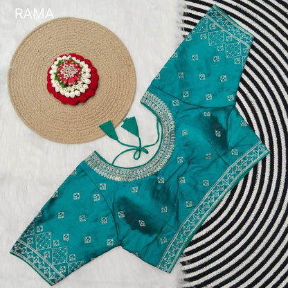 Silk blouses : Silver jari - Kurti Connection USA