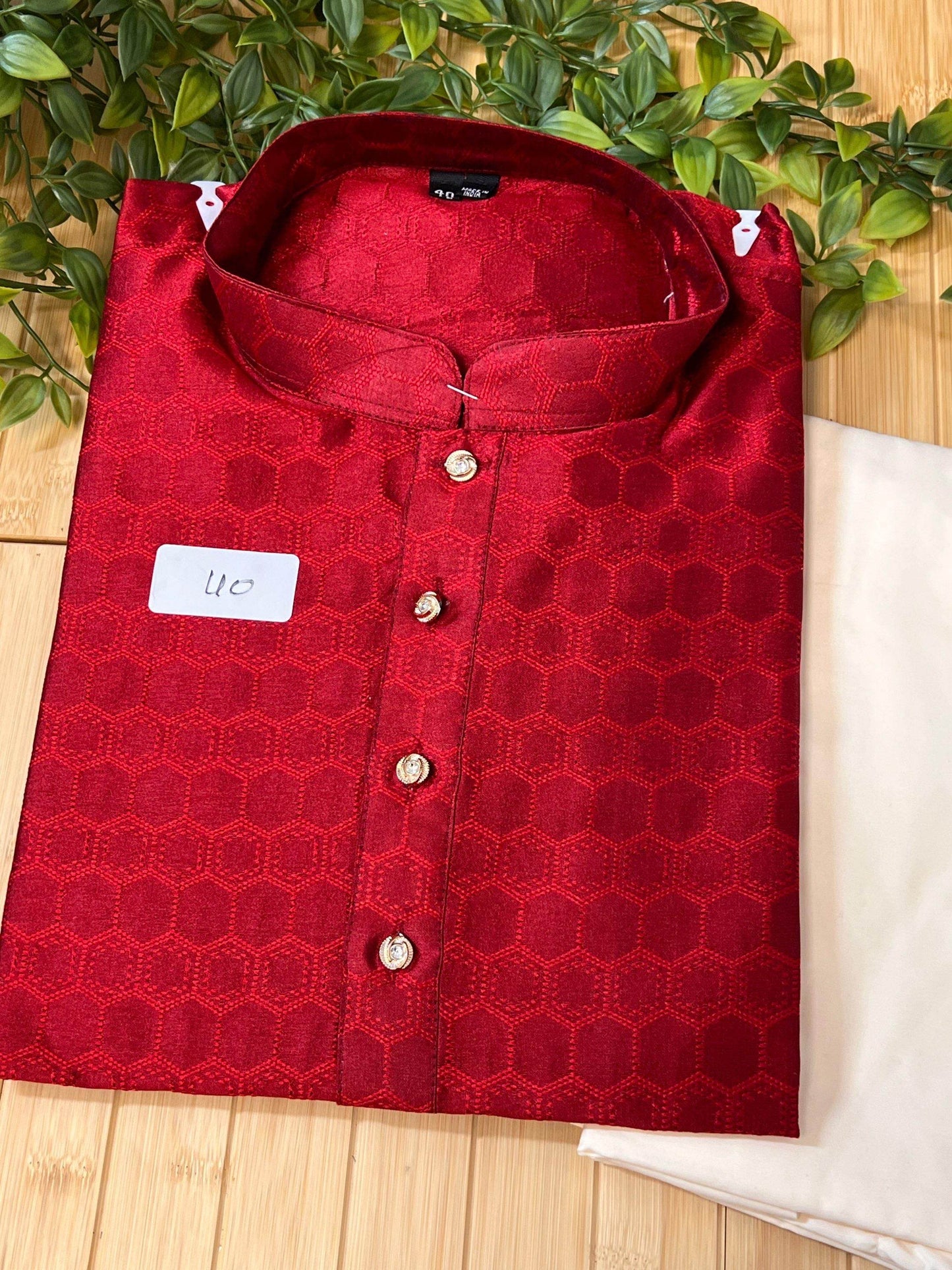 Silk kurta pajaama set - Kurti Connection USA