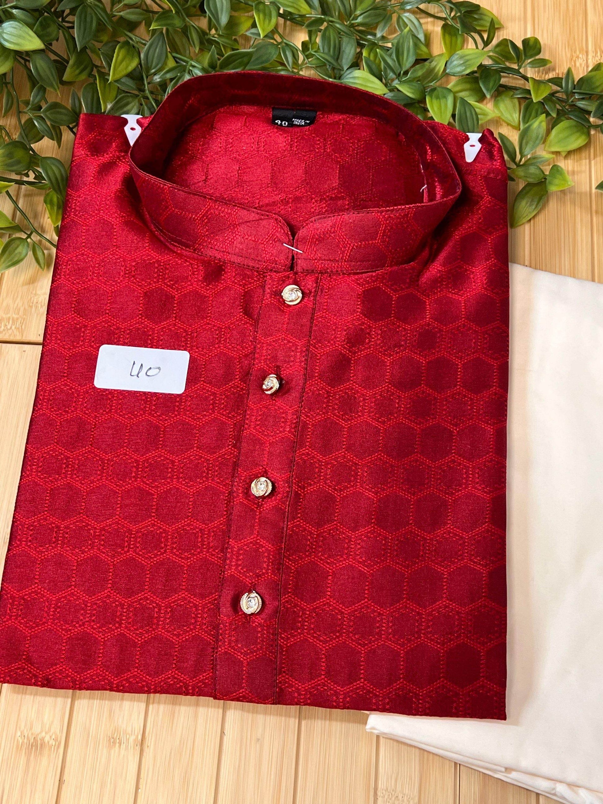 Silk kurta pajaama set - Kurti Connection USA