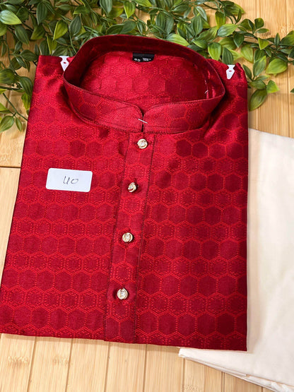 Silk kurta pajaama set - Kurti Connection USA