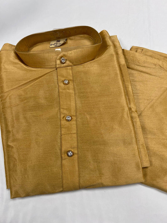 Gold kurta pajaama set - Kurti Connection USA