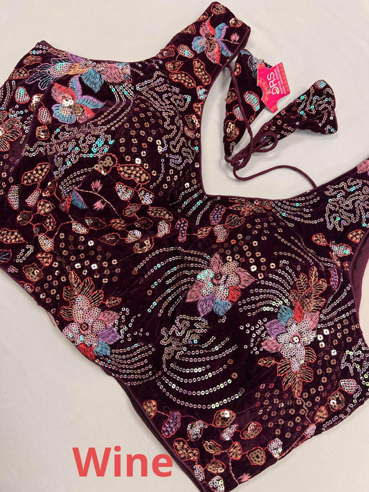 Velvet blouses - Kurti Connection USA