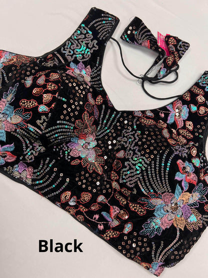 Velvet blouses - Kurti Connection USA