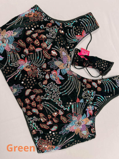 Velvet blouses - Kurti Connection USA