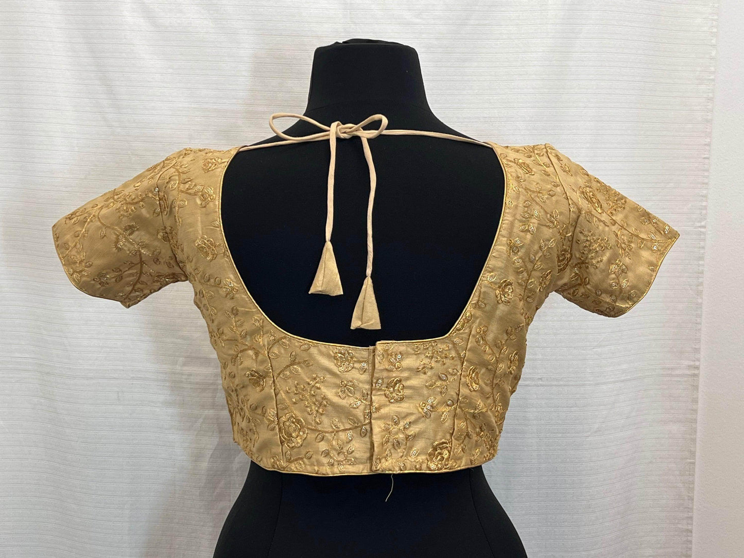 9102 embroidered raw silk blouse | readymade saree blouse - Kurti Connection USA