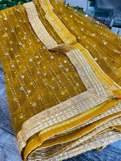 Mirror work dupatta - Kurti Connection USA