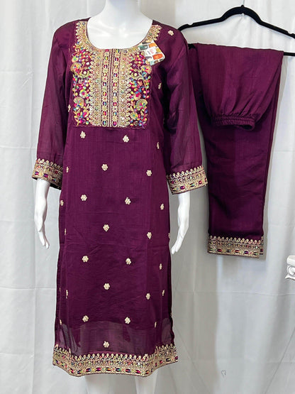 Salwar Suit | Kurti pant set with dupatta - Kurti Connection USA