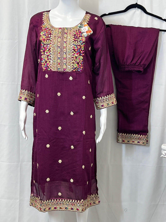 Salwar Suit | Kurti pant set with dupatta - Kurti Connection USA