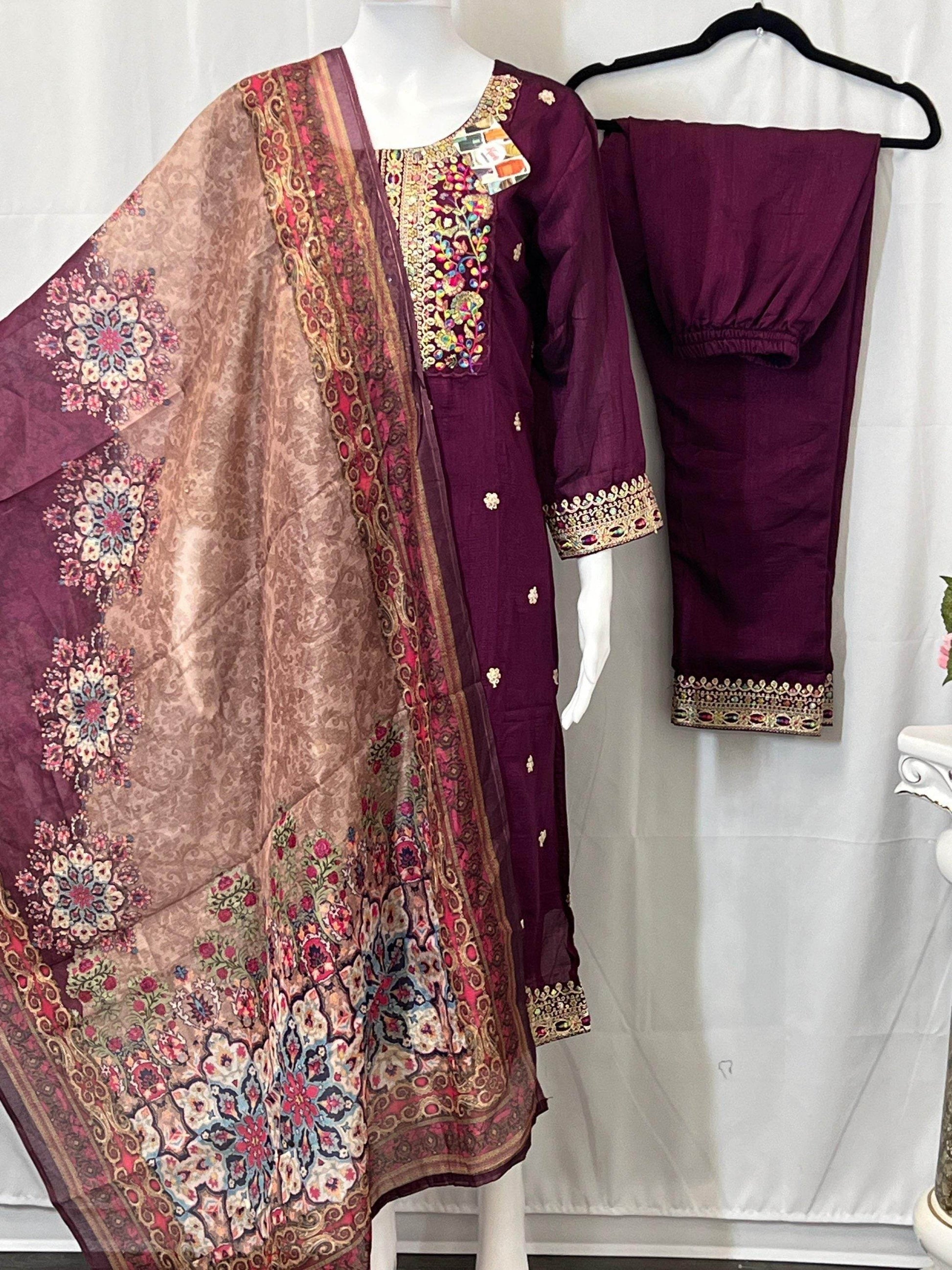 Salwar Suit | Kurti pant set with dupatta - Kurti Connection USA