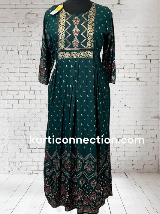 Rayon long kurti - Kurti Connection USA