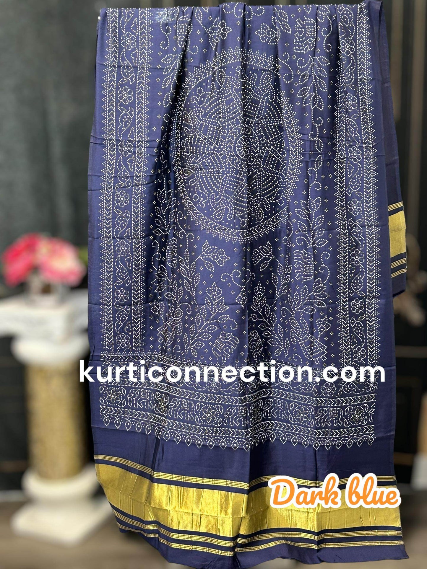Gajji silk dupatta : color options available - Kurti Connection USA