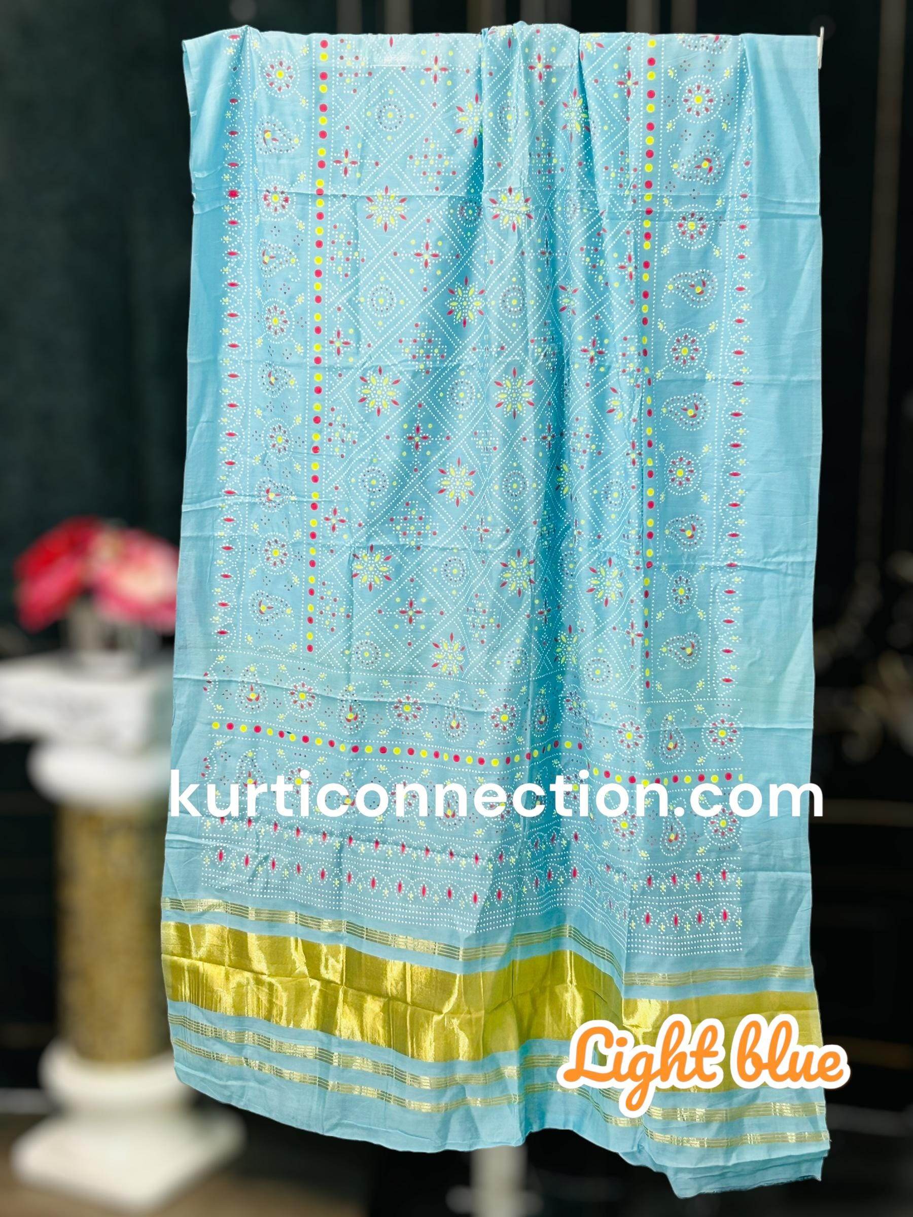 Gajji silk dupatta : color options available - Kurti Connection USA