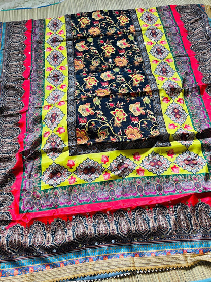 Digital print dupatta / Pakistani mirror work dupatta - Kurti Connection USA