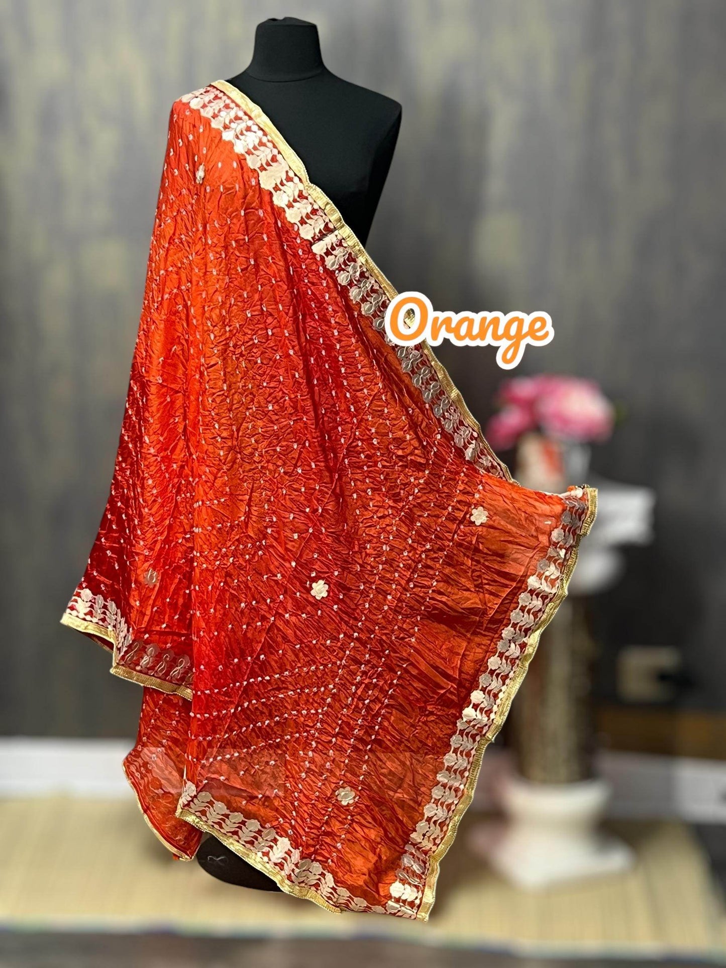 Bandhani dupattas with gota patti work - Kurti Connection USA