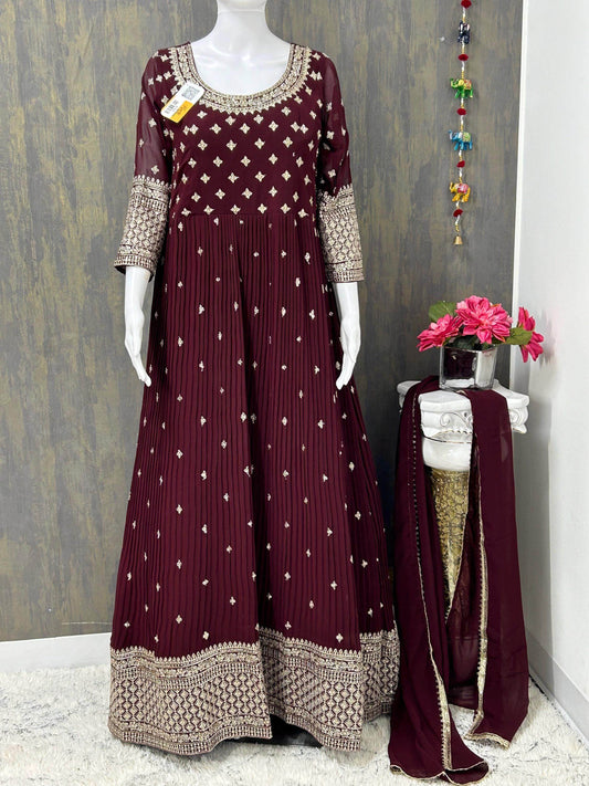 Party wear long kurti set - Kurti Connection USA
