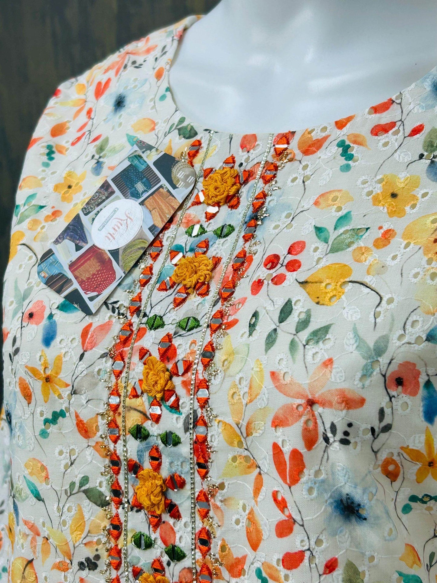 Hakoba cotton kurti - Kurti Connection USA
