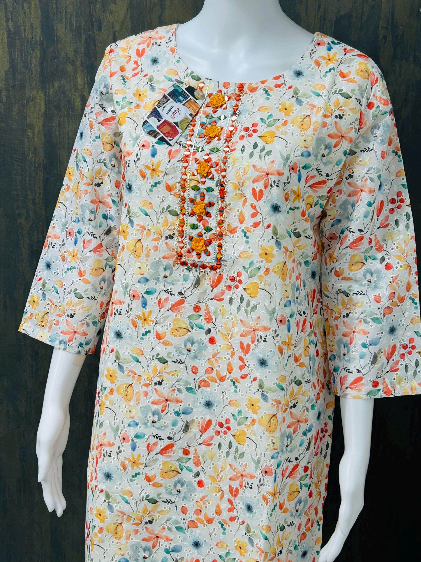 Hakoba cotton kurti - Kurti Connection USA