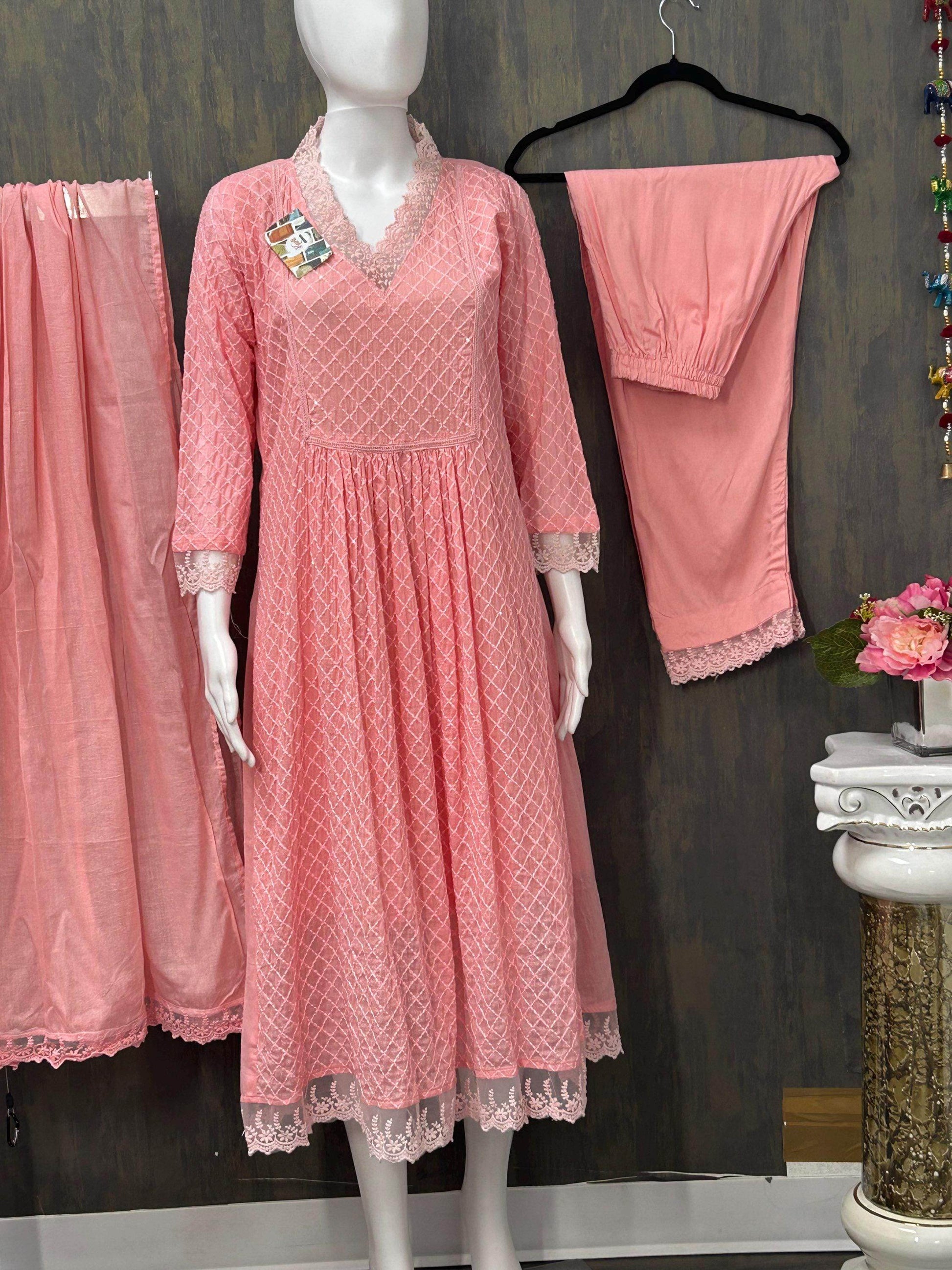 Cotton Kurti pant set - Kurti Connection USA