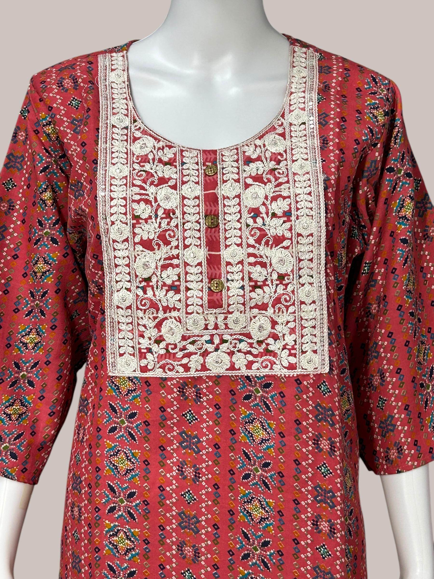 Cotton Kurti pant set - Kurti Connection USA
