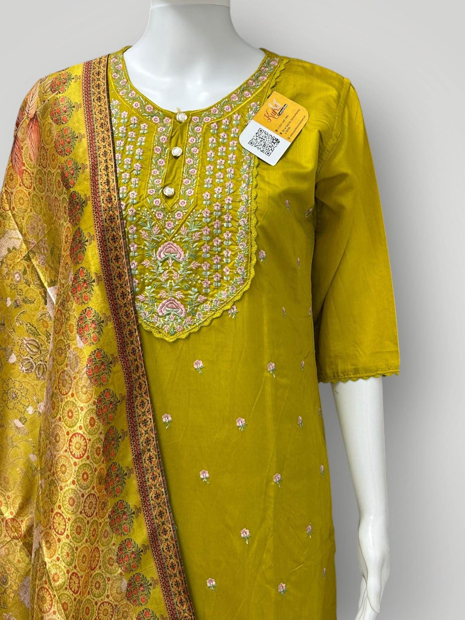 Silk kurti pant set - Kurti Connection USA