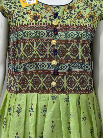 Chanderi Silk long kurti - Kurti Connection USA
