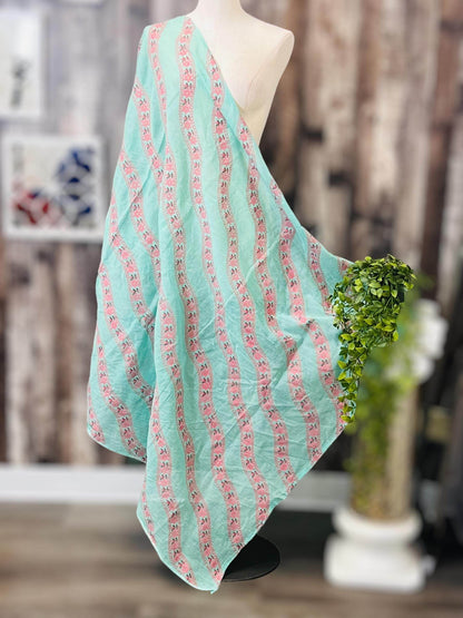 Printed cotton dupatta - Kurti Connection USA