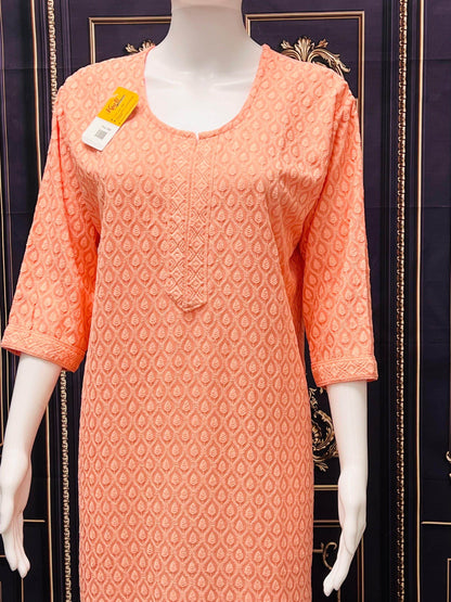 Chikankari kurtis - Kurti Connection USA