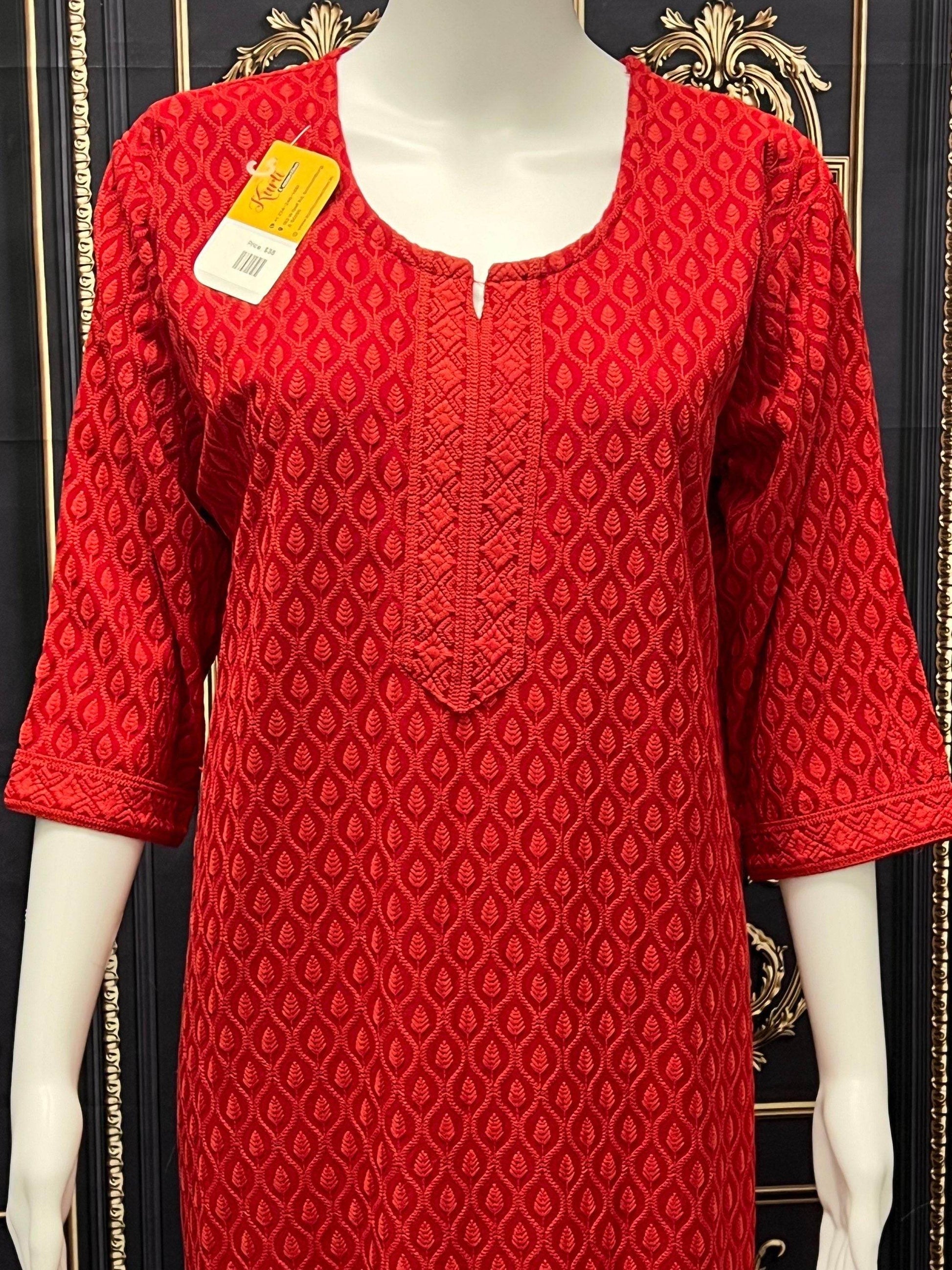 Chikankari kurtis - Kurti Connection USA