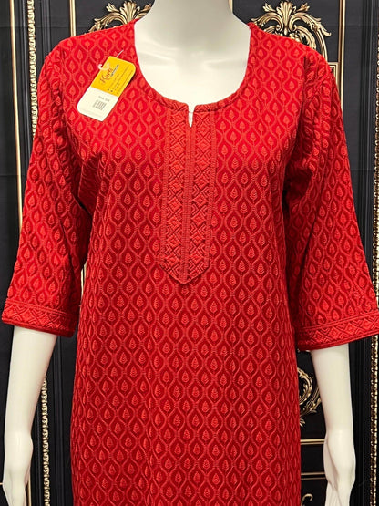 Chikankari kurtis - Kurti Connection USA