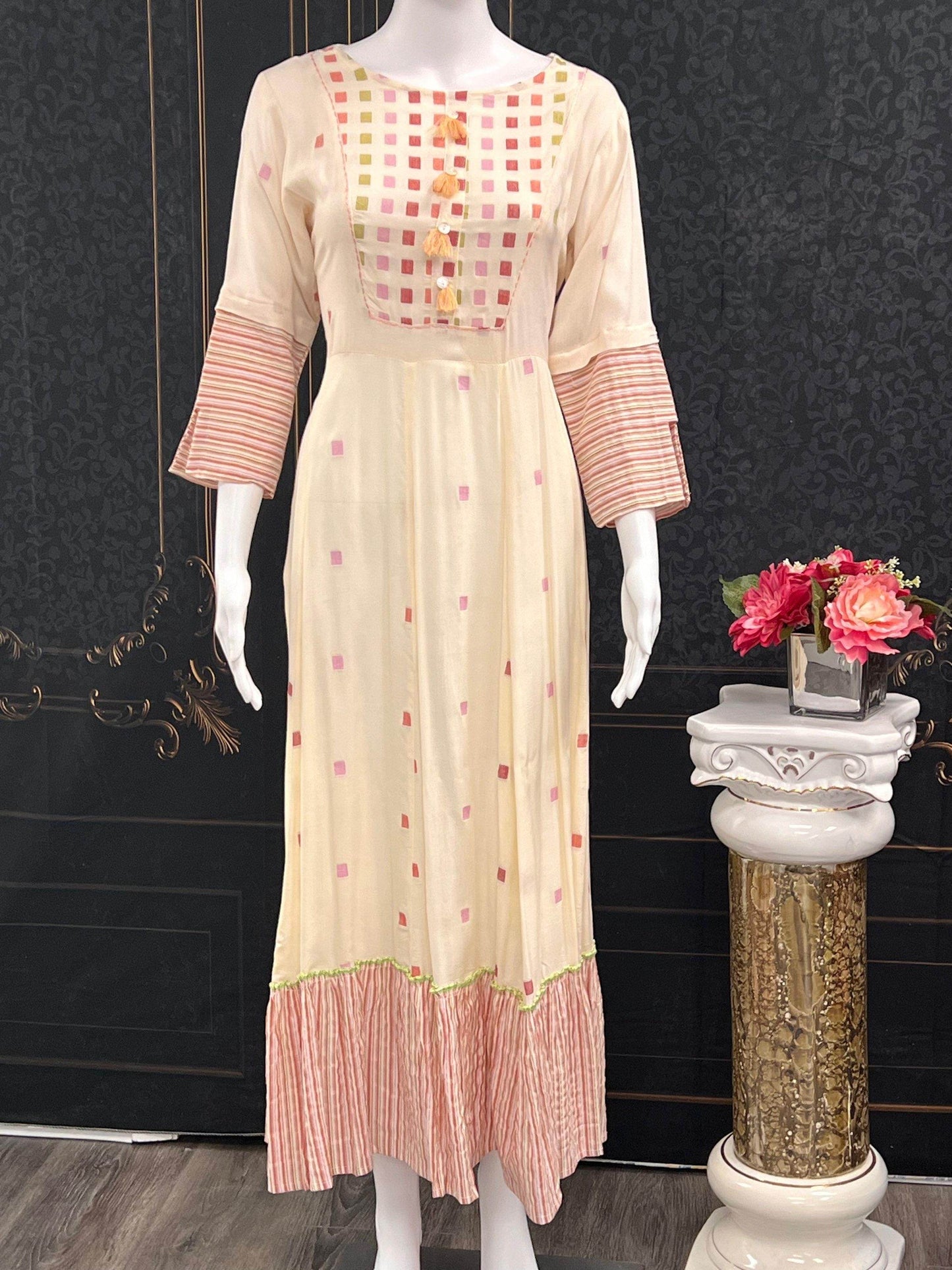 Anarkali style kurti - Kurti Connection USA
