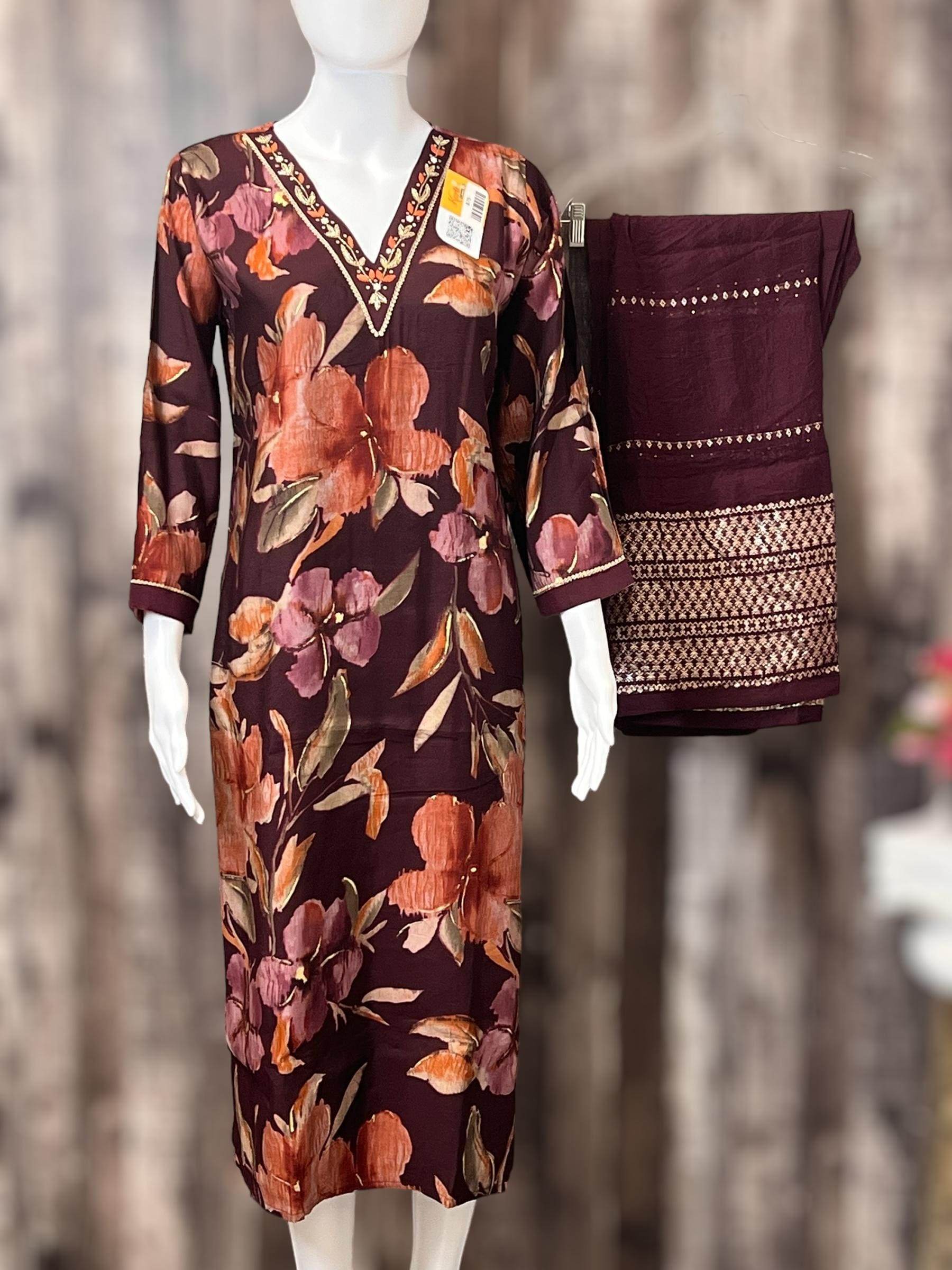Modal silk kurti set | salwar kameez - Kurti Connection USA