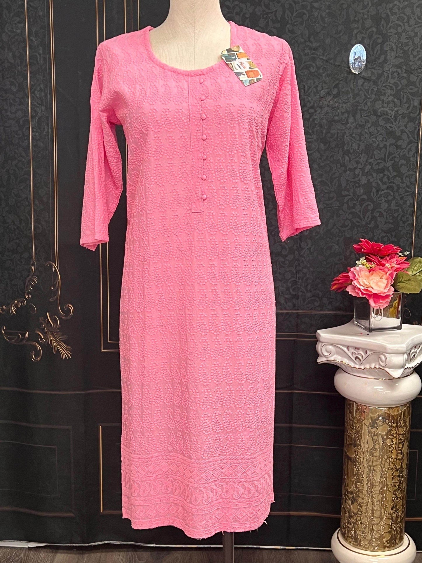 chikankari kurti - Kurti Connection USA